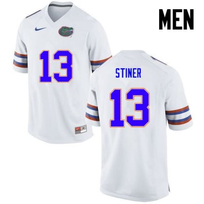 Men's Florida Gators #13 Donovan Stiner NCAA Nike White Authentic Stitched College Football Jersey FDM2262RM